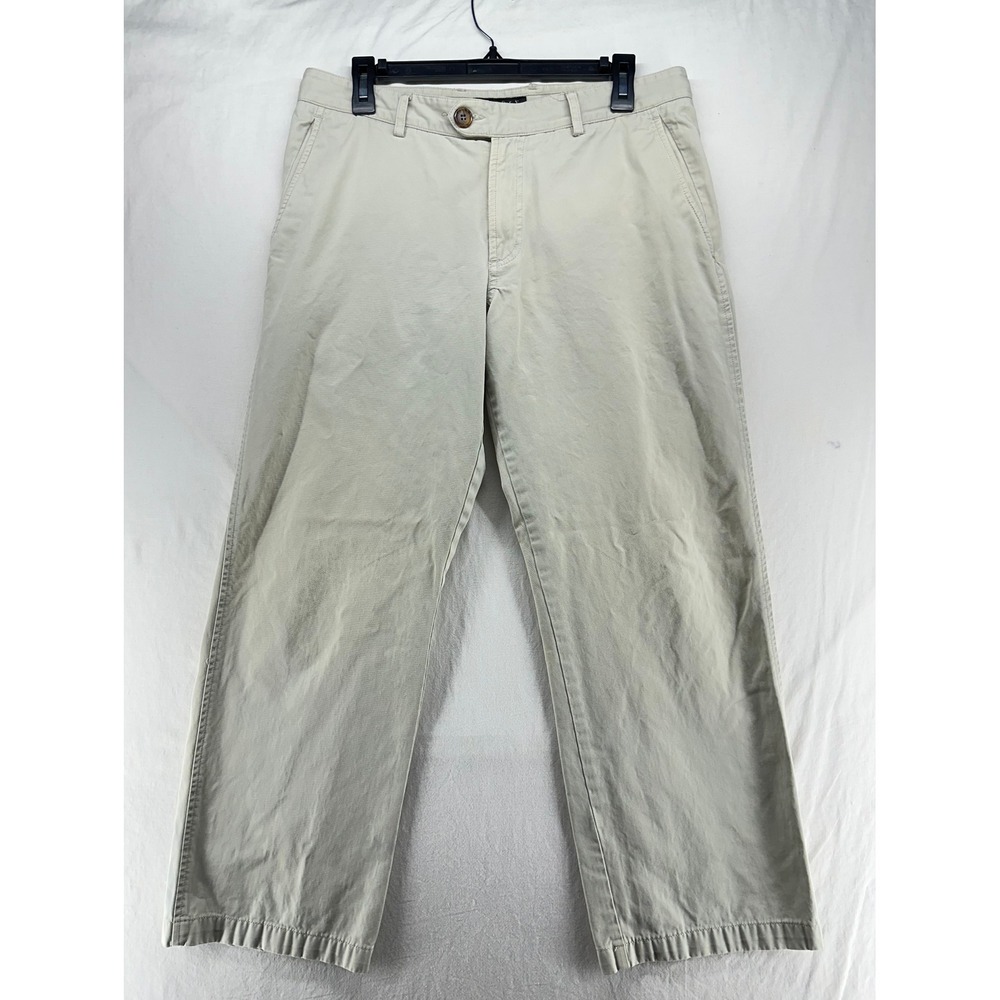 Theory Chino Pants Beige Khaki Cotton Stretch Slim Straight Size 32